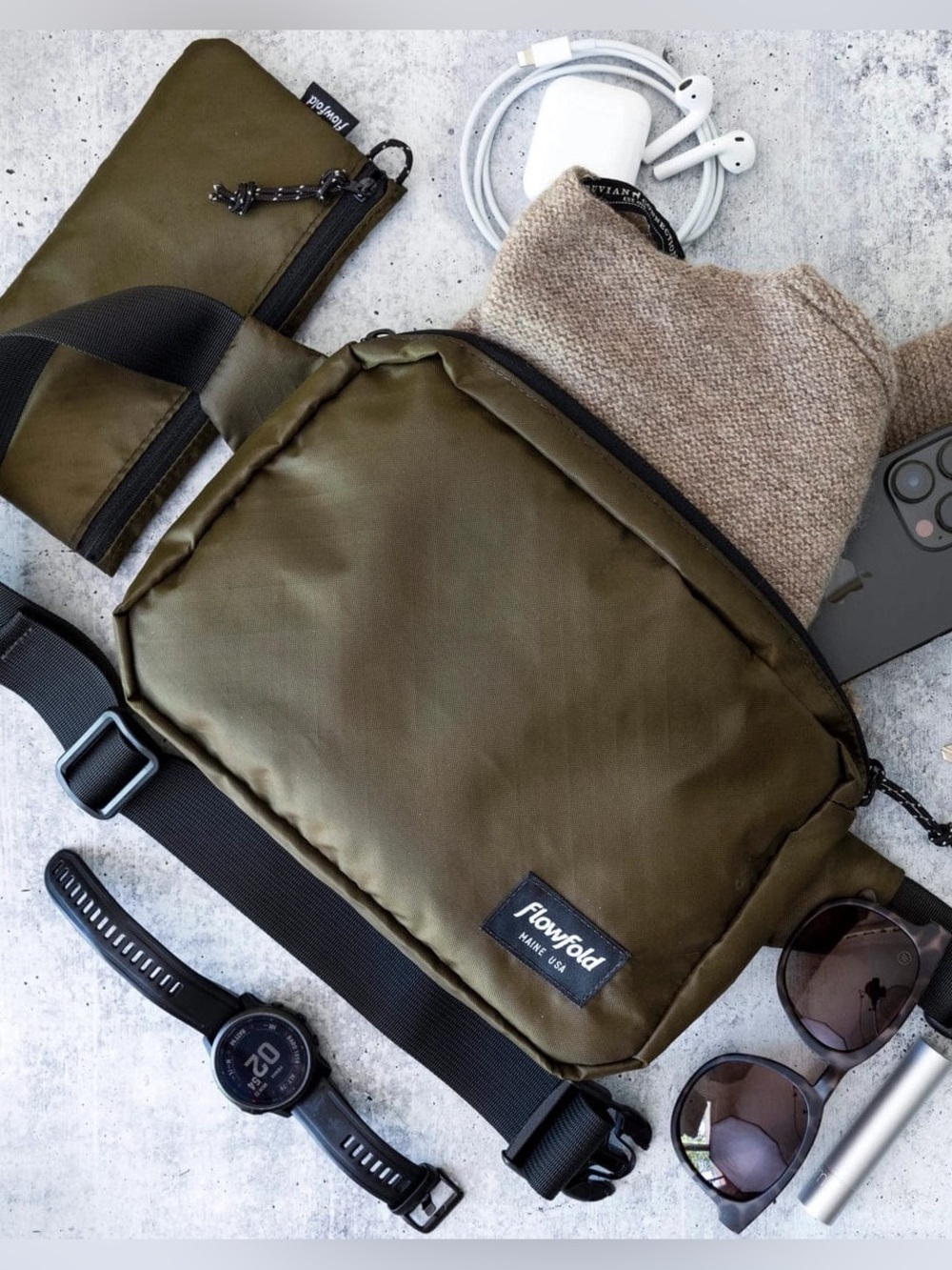 Flowfold Everyday Back Pack Green